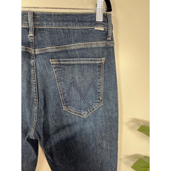 MOTHER Women's Flare Jeans in Dark Blue - Picture 5 of 10